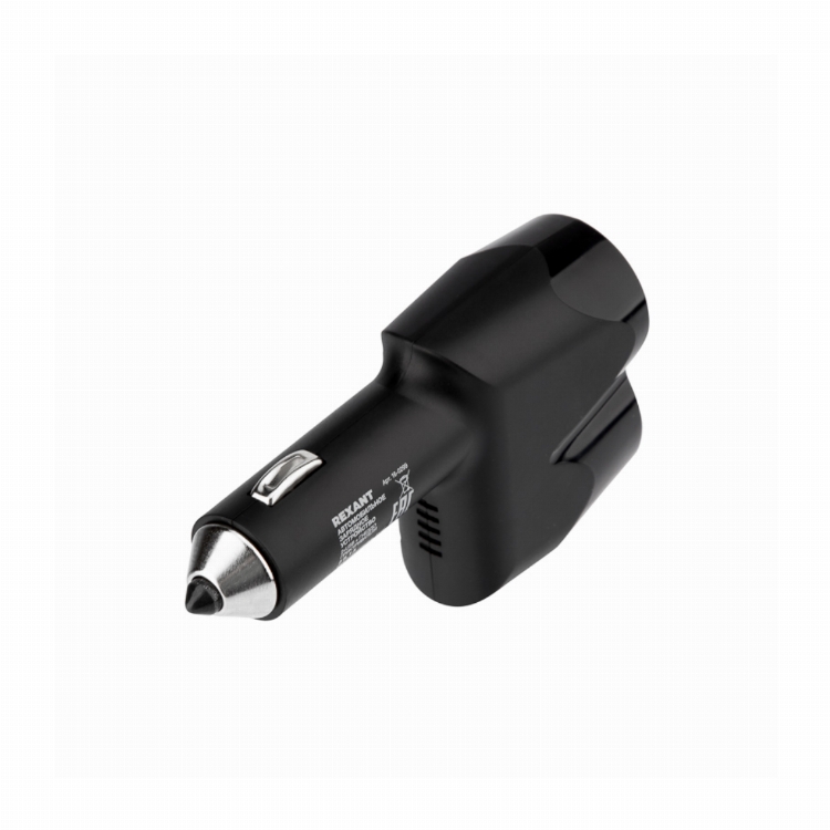 Автозарядка в прикуриватель REXANT АЗУ 2хUSB+гнездо, 12-24V, 5V,1 000mA белая